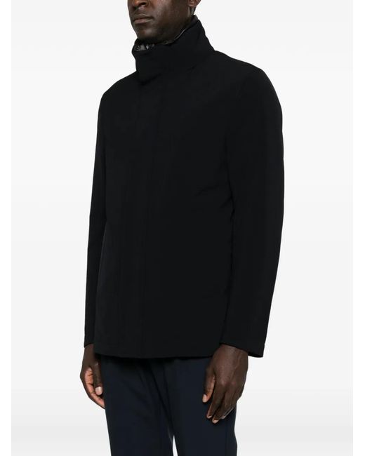 Montecore Black High-Neck Zip-Up Jacket for men