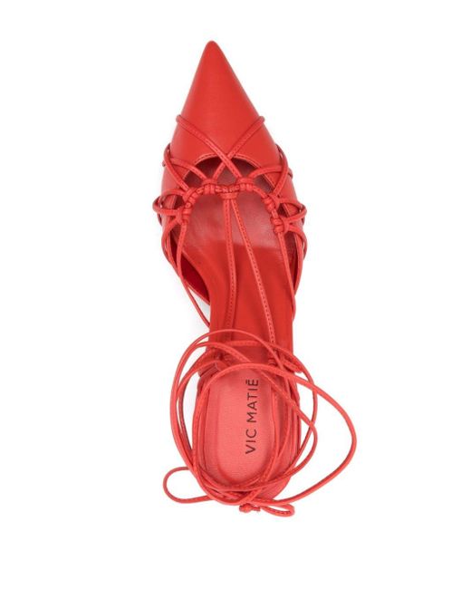 Sandalias Chanel con tacón de 60 mm Vic Matié de color Red