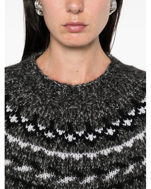 P.A.R.O.S.H. Black Laila Crew-Neck Sweater