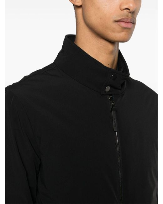Moncler Black Logo-appliqué Padded Jacket for men