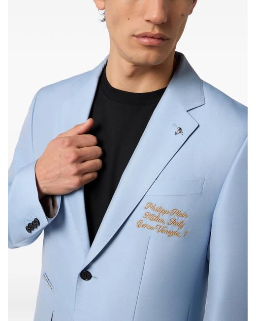 Philipp Plein Blue Blazer Gigolo Fit Plein Cities for men
