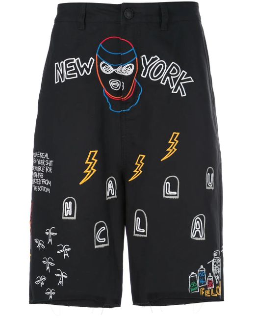 Haculla Black Nocturnal Woven Shorts for men
