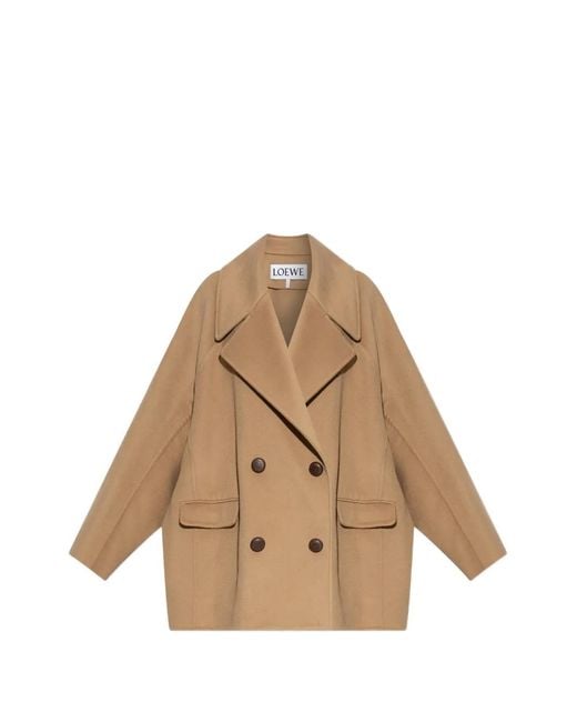 Loewe Natural Double-Breasted Button Coat