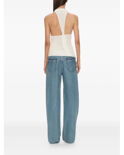 Christopher Esber Blue Orion Ruffled Top