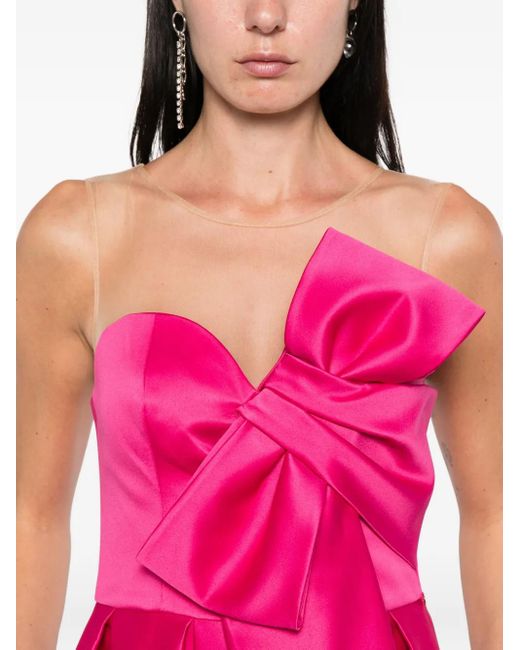 Vestido midi con detalle de lazo Nissa de color Pink