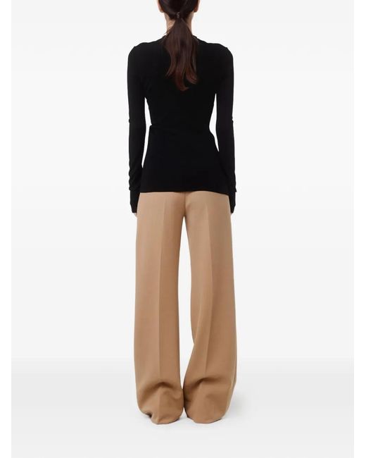 Another Tomorrow Black Long-Sleeve Top