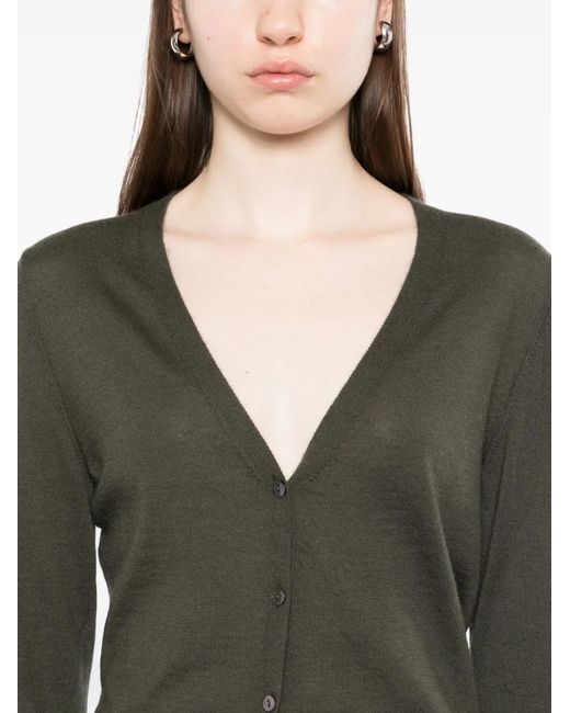N.Peal Cashmere Black Cardigan Mit V-Ausschnitt
