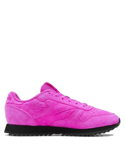 Reebok Pink Classic Leather Ripple Sneakers