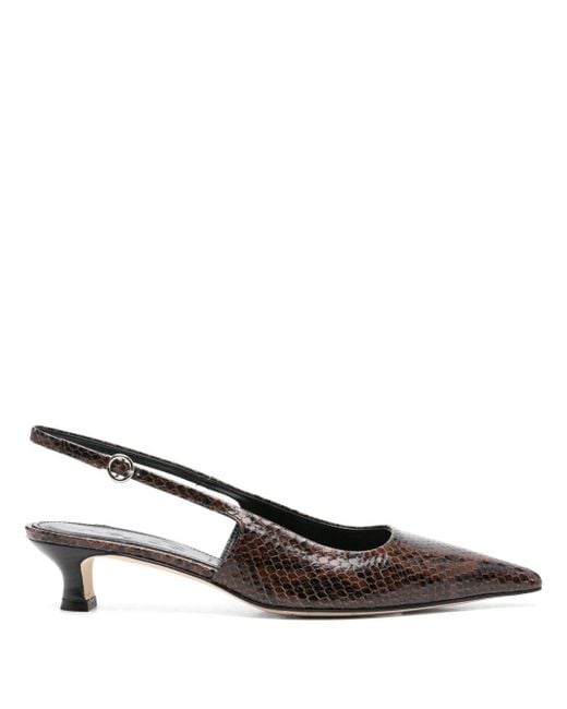 Aeyde Brown 35Mm Catrina Slingback Pumps