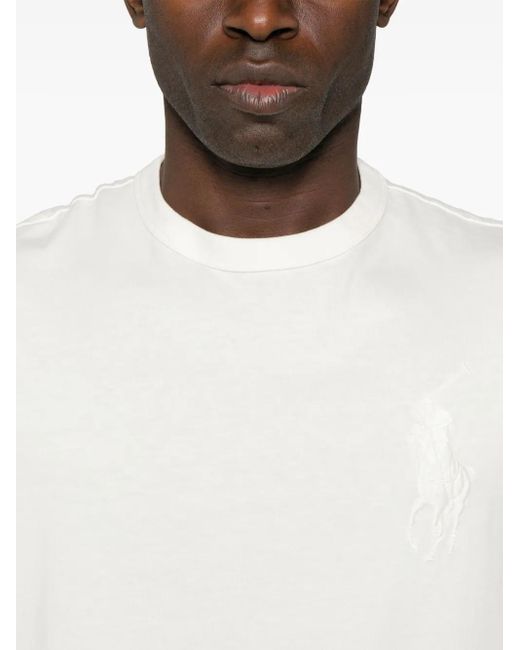 Polo Ralph Lauren White Polo Pony-Embroidered T-Shirt for men