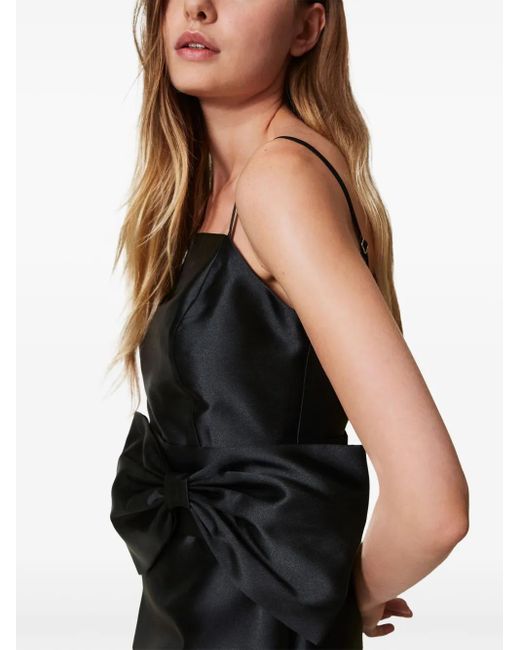 Twinset Black Bow-Detailing Mini Dress