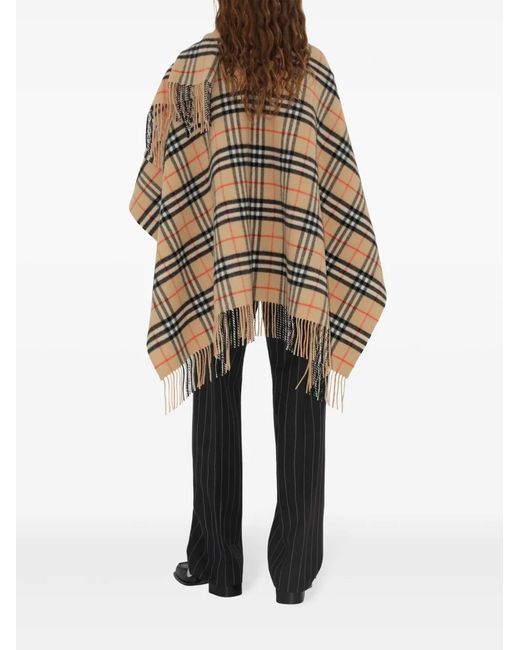 Burberry Geruite Cape in het Metallic