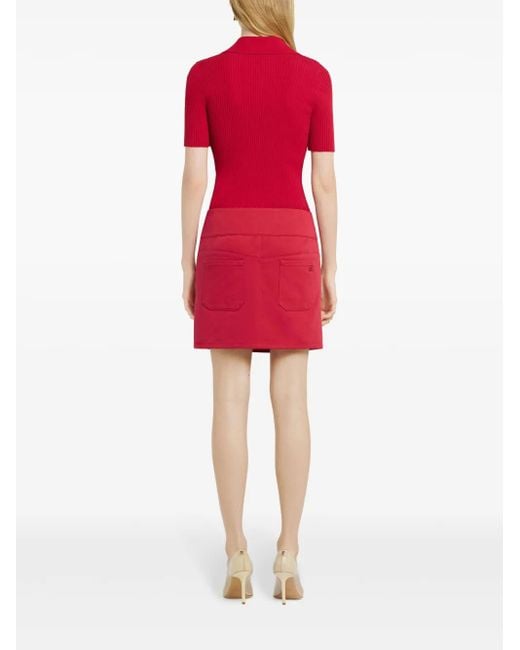 Courreges Iconic Polotop in het Red
