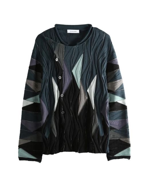 Kiko Kostadinov Black Patchwork Button Jacket for men