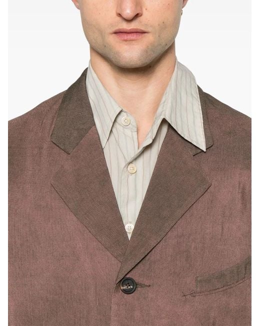 Ziggy Chen Brown Cotton Blazer for men