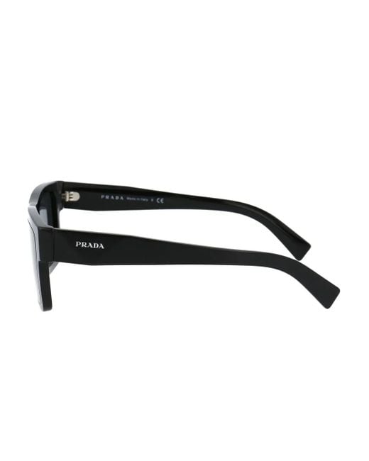 Gafas de sol con montura rectangular Prada de color Black