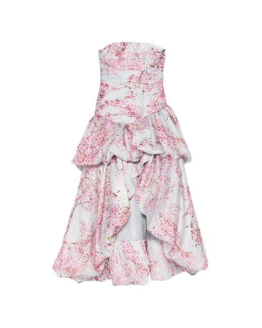 Aje. Pink Ambrose Strapless Maxi Dress