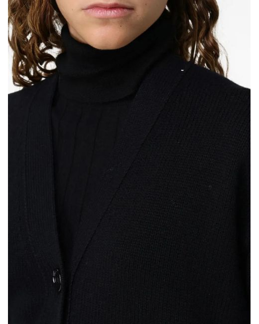 Allude Black V-Neck Cardigan