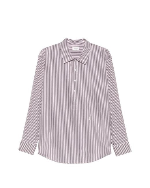 Saint Laurent Cassandre Gestreept Overhemd in het Purple voor heren