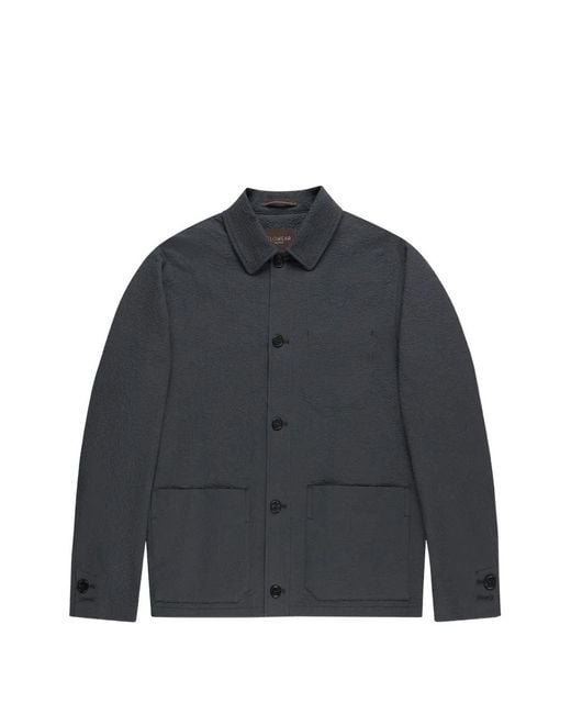 Incotex Blue Seersucker Jacket for men