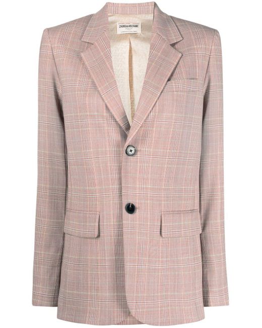 Zadig & Voltaire Wool Long Sleeve Blazer in Pink | Lyst UK