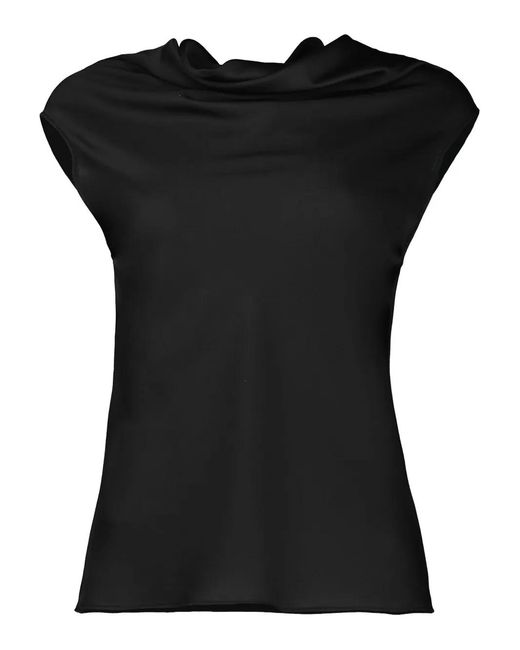 Philosophy Di Lorenzo Serafini Black Cowl-Neck Sleeveless Top