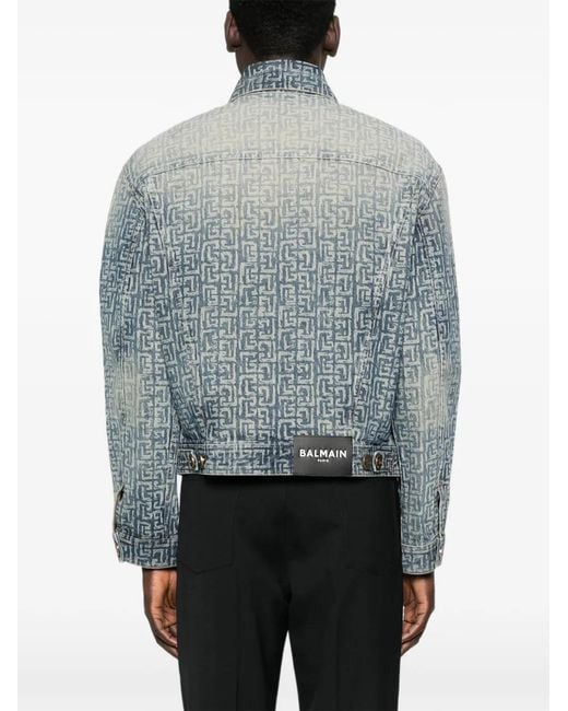 Balmain Blue Denim Jacket for men