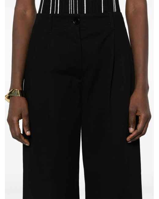 Totême Black Relaxed Chino Trousers