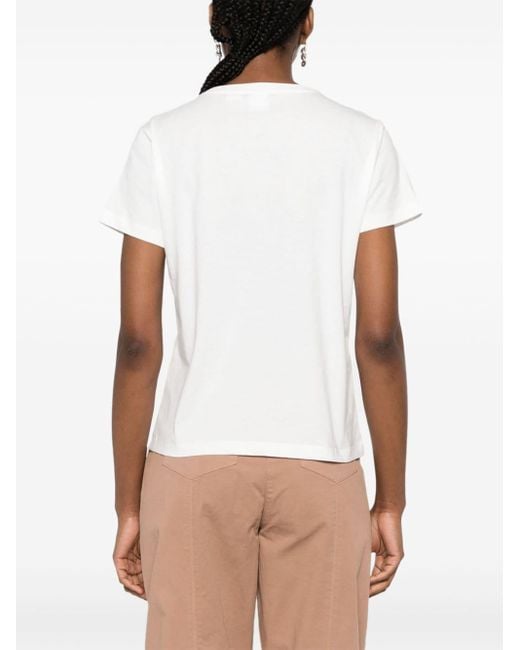 Pinko Katoenen T-shirt in het White