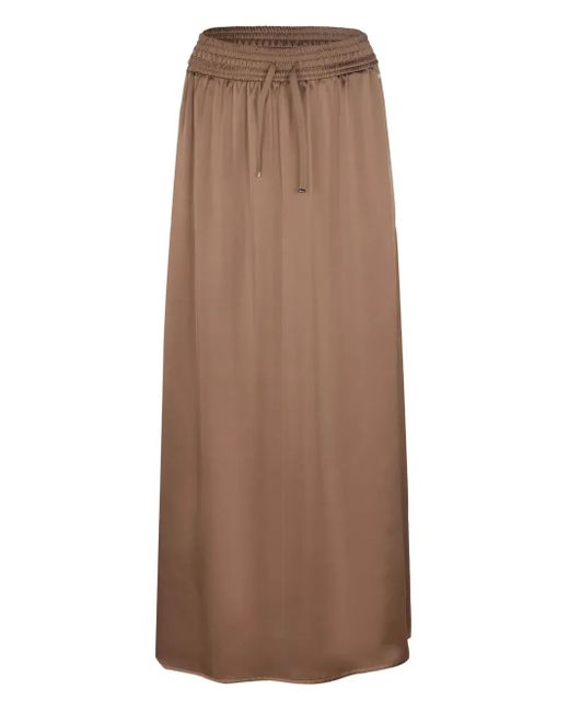 Herno Brown Skirt Made Of Satin