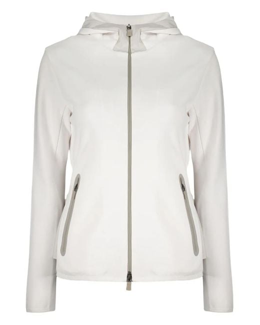 Herno White Cotton-Blend Jacket