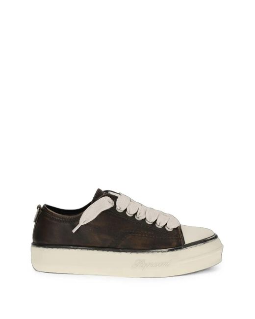 Represent White Distressed-Leather Sneakers for men