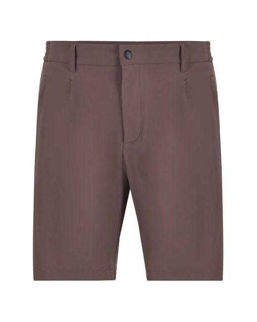 People Of Shibuya Gray Elasticated Pleated Tailored Shorts for men