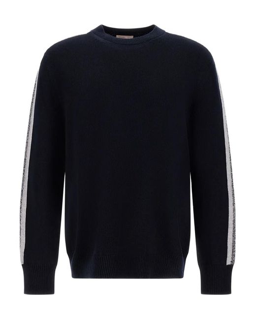 Herno Blue Crew-Neck Sweater for men