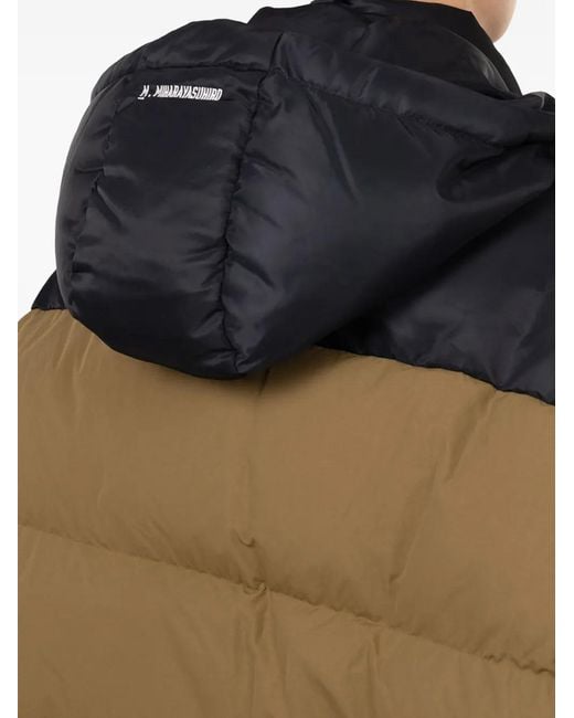 Maison Mihara Yasuhiro Brown Two-tone Hooded Down Jacket for men