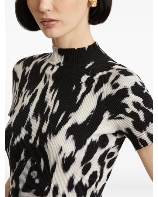 Oscar de la Renta プリント Tシャツ Black