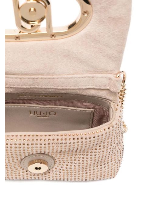 Liu Jo Natural Mini La Puffy Crystal-Embellished Cross Body Bag