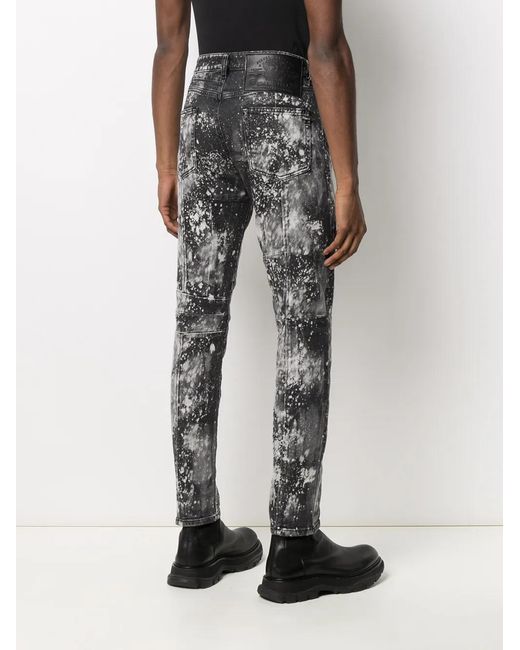 DIESEL Multicolor D-Strukt Paint Treated Slim-Fit Jeans for men