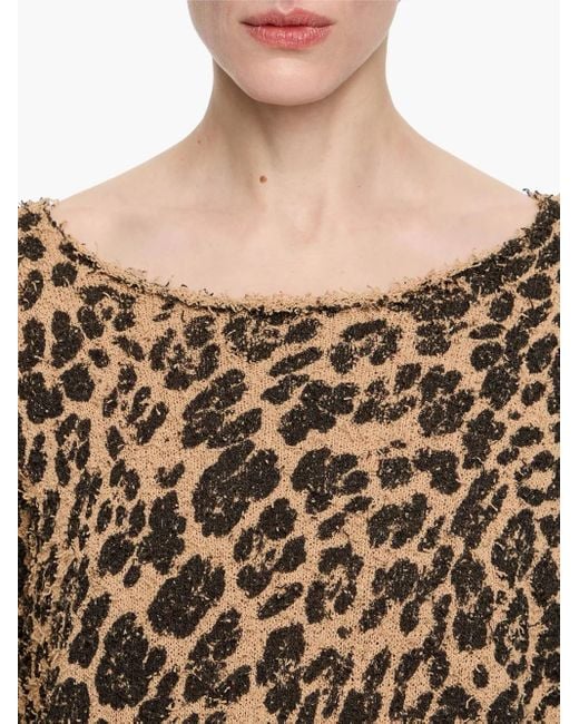 Bimba Y Lola Brown Animal Print Jumper