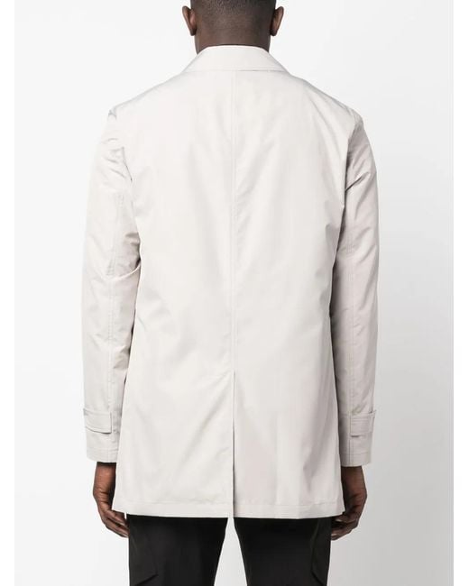 Herno White Single-Breasted Shirt Coat for men