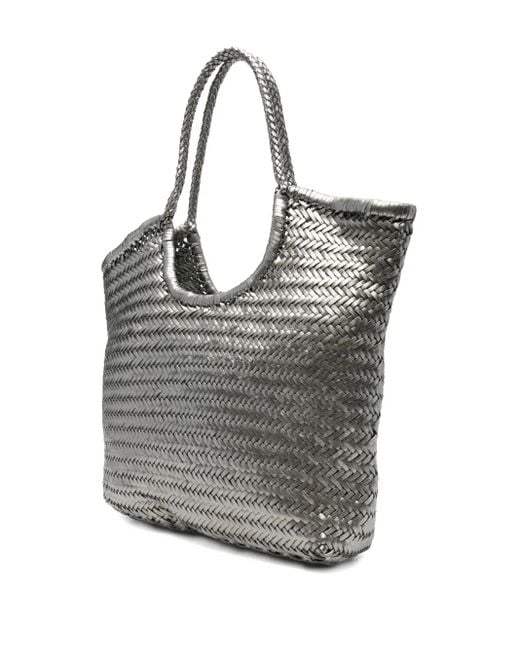 Dragon Diffusion Gray Diagonal Woven Tote Bag