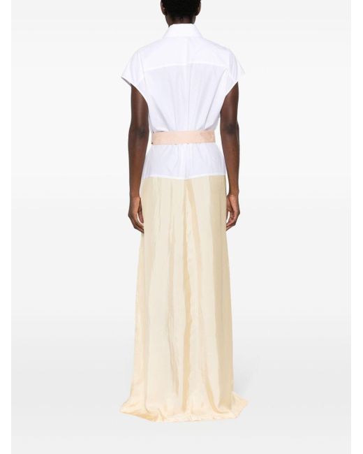 Fabiana Filippi White Colourblock Maxi Dress