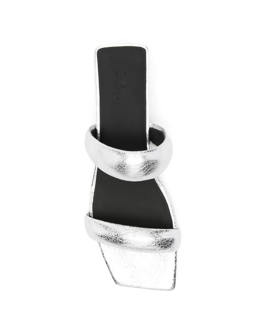 JVAM White Cody Square-Toe Sandals