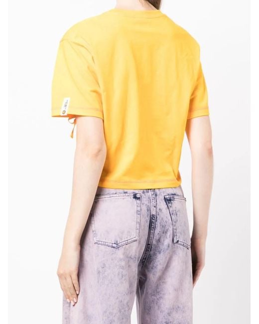 A Bathing Ape Yellow Logo-Print T-Shirt