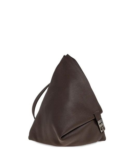 Ferragamo Brown Twins Leather Backpack for men