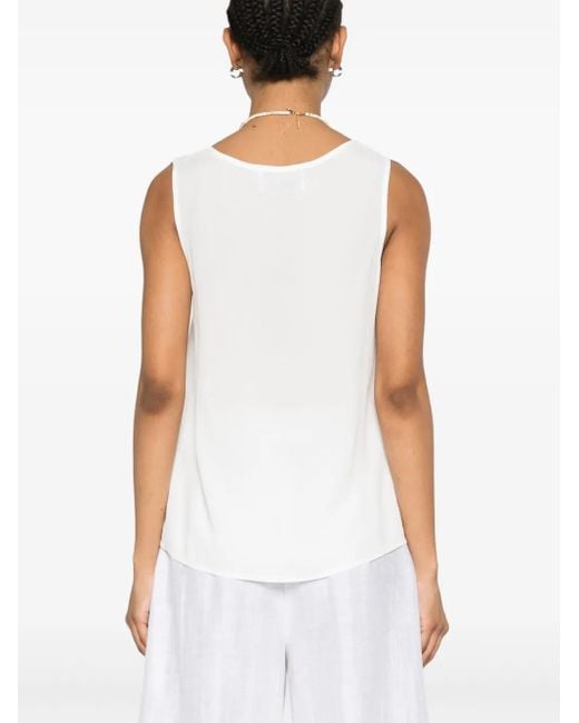 Kaos クレープ タンクトップ White