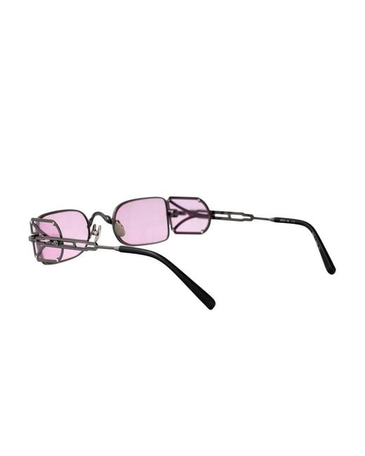 Matsuda Pink Rectangle-Frame Sunglasses