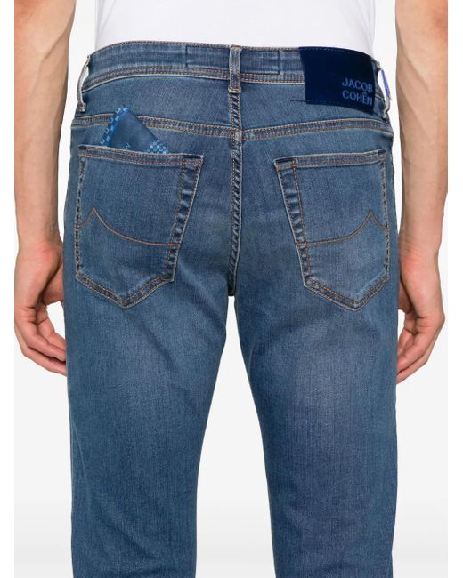 Vaqueros Con Parche Del Logo Jacob Cohen de hombre de color Blue
