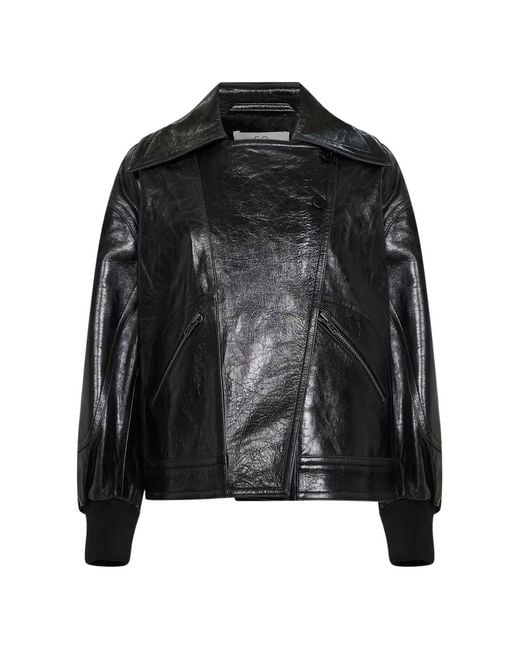 Co. Black Asymmetric Llar Leather Jacket