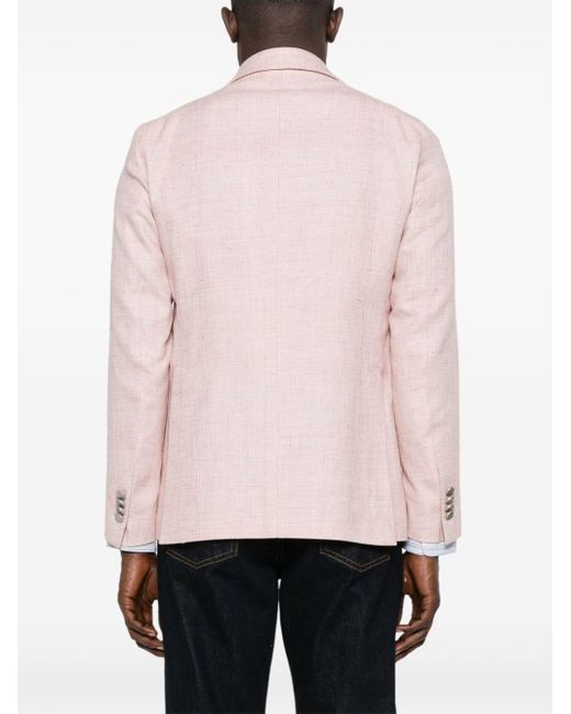 Tagliatore Pink Mélange Double-breasted Blazer for men
